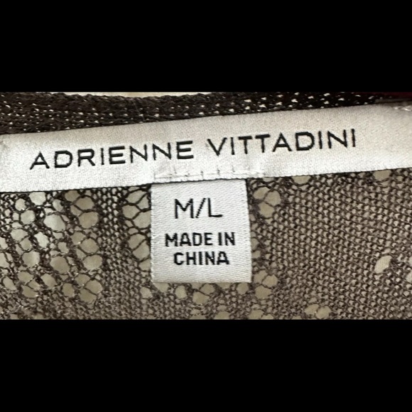 Adrienne Vitrine Cardigan Women Size M/L Gray Floral Sheer - Picture 4 of 5